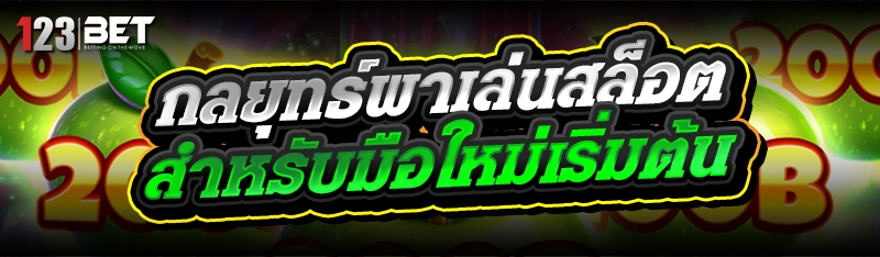 กลยุทธ์พาเล่นสล็อต สำหรับมือให